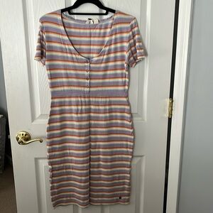 Midi striped t-shirt dress